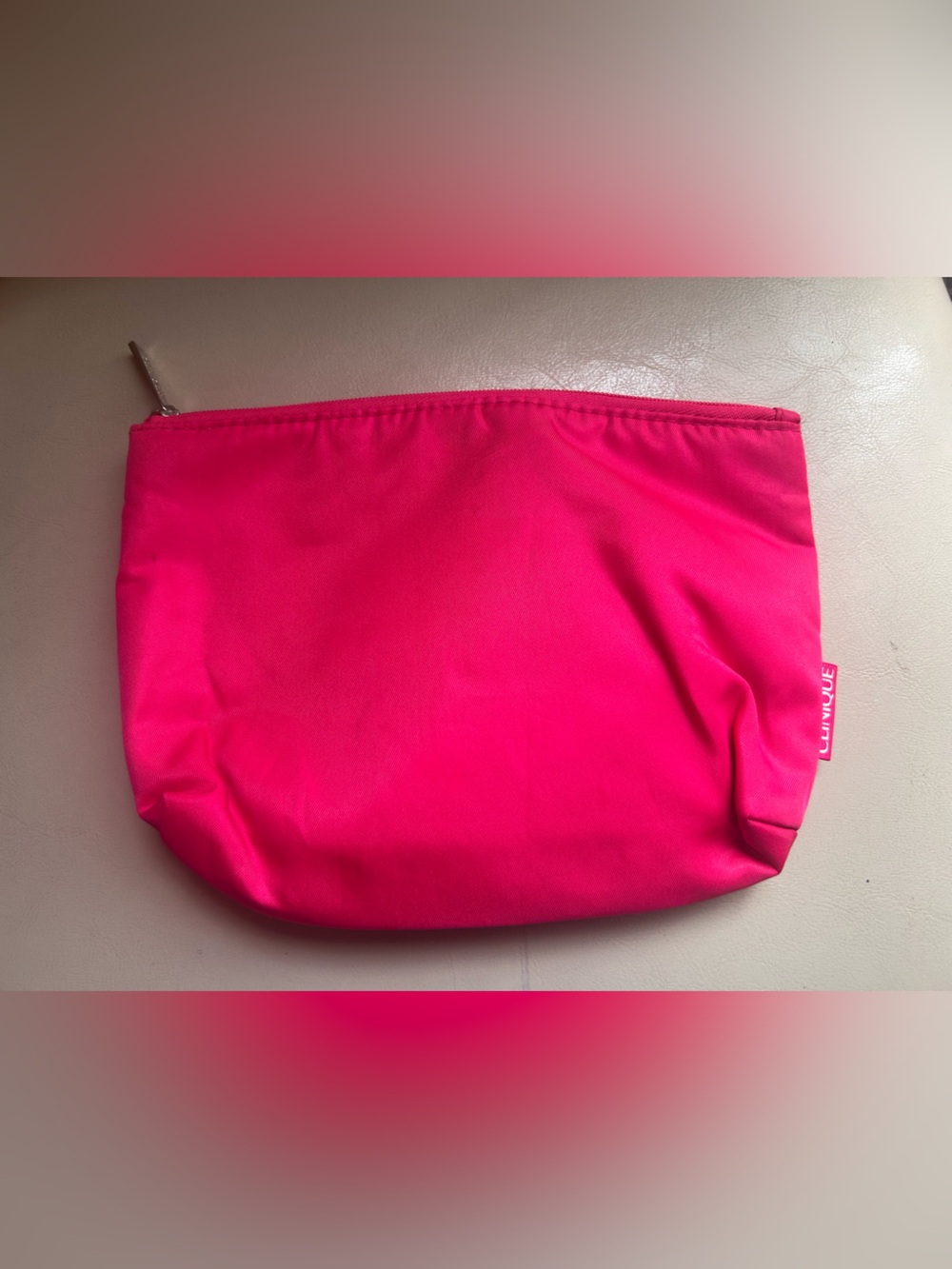 Clinique Bright Pink Makeup Pouch